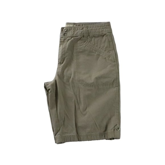 GANDER MTN. Shorts Women's Size 10 Snap Zip Closure Slash Pockets Green - Picture 7 of 11